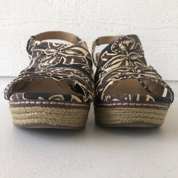 Naturalizer N5 Comfort Lulianna Coated Linen Slingback Cork Wedge Size 9M - Picture 10 of 15